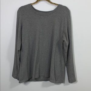 E.L.I. Open Sleeved Top, gray, size XL